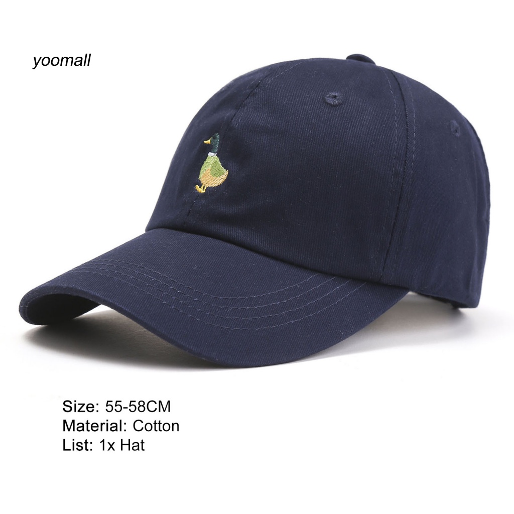 Mũ Lưỡi Trai Chống Nắng Thêu Hình Vịt Có Thể Điều Chỉnh Cho Nam Nữ