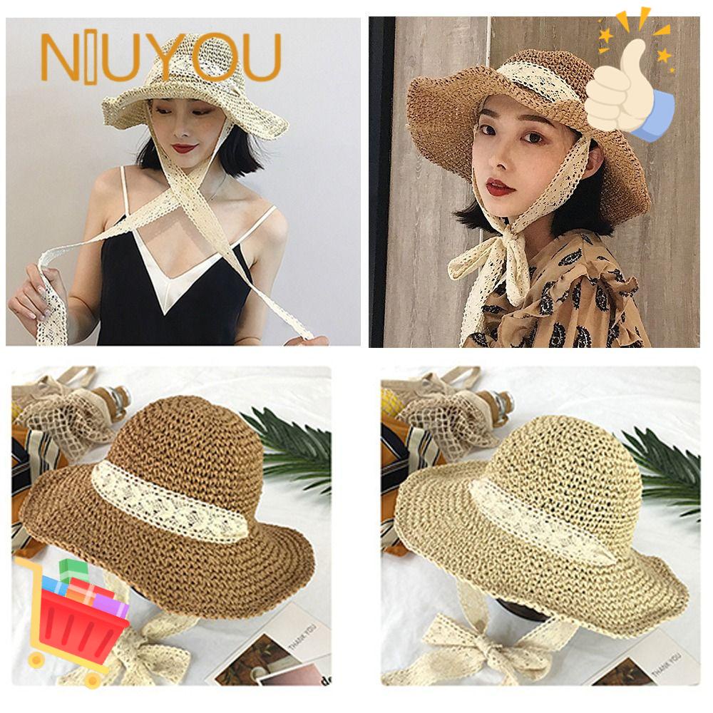 Mũ Cói Rộng Vành Thiết Kế Gấp Gọn Phong Cách Pháp Thời Trang Đi Du Lịch