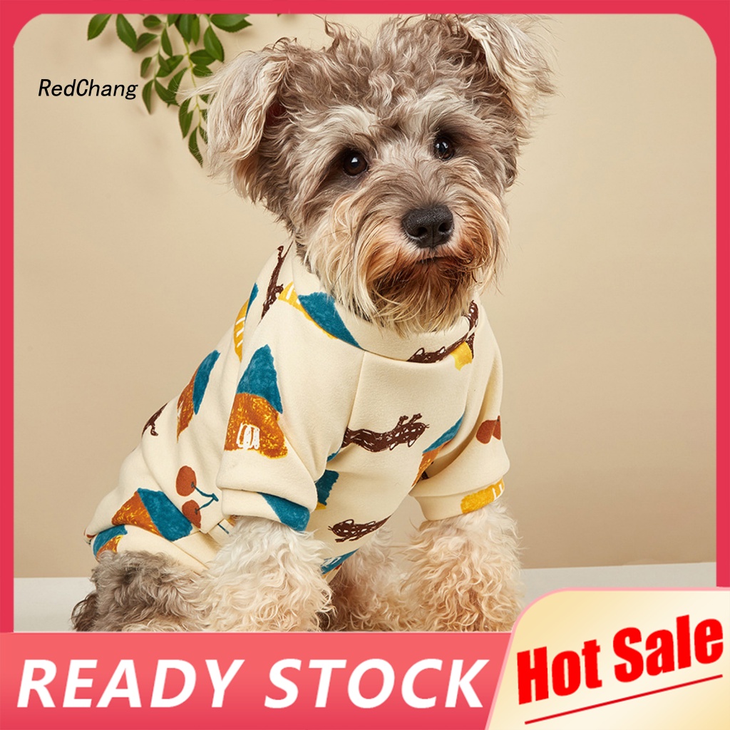 Rc ~ Áo Sweater Giữ Ấm Họa Tiết Mèo Thời Trang Mùa Đông Cho Thú Cưng