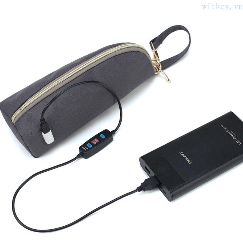 Túi Giữ Nhiệt Làm Ấm Bình Sữa Em Bé USB Di Động Tiện Dụng Mang Theo Du Lịch