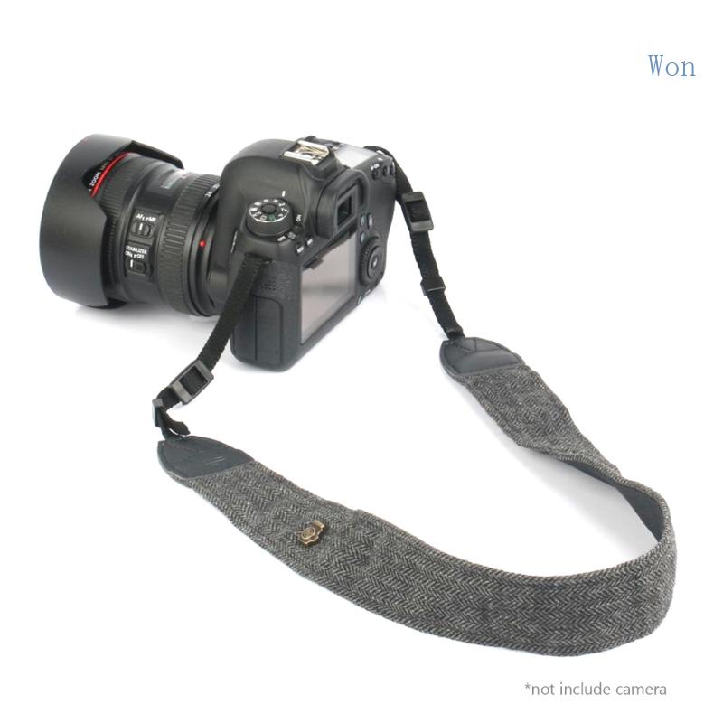 Dây Đeo Vai / Đeo Cổ Bằng Da Cotton Bền Bỉ Có Thể Điều Chỉnh Bảo Vệ Máy Ảnh DSLR