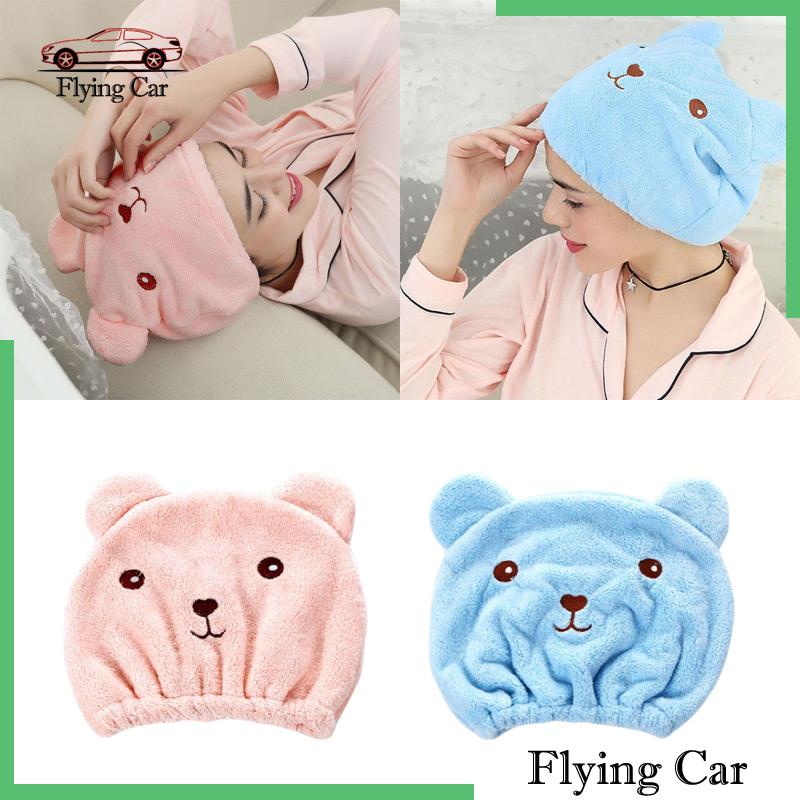 Mũ Tắm Trùm Đầu Làm Khô Tóc Dài Họa Tiết Hoạt Hình Lzdjfmy2