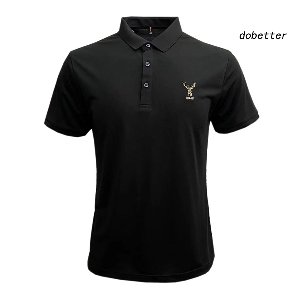 Áo Thun Tay Ngắn Cổ Bẻ Cài Nút Mềm Mại Co Giãn Thời Trang Đường Phố Mùa Hè Cho Nam