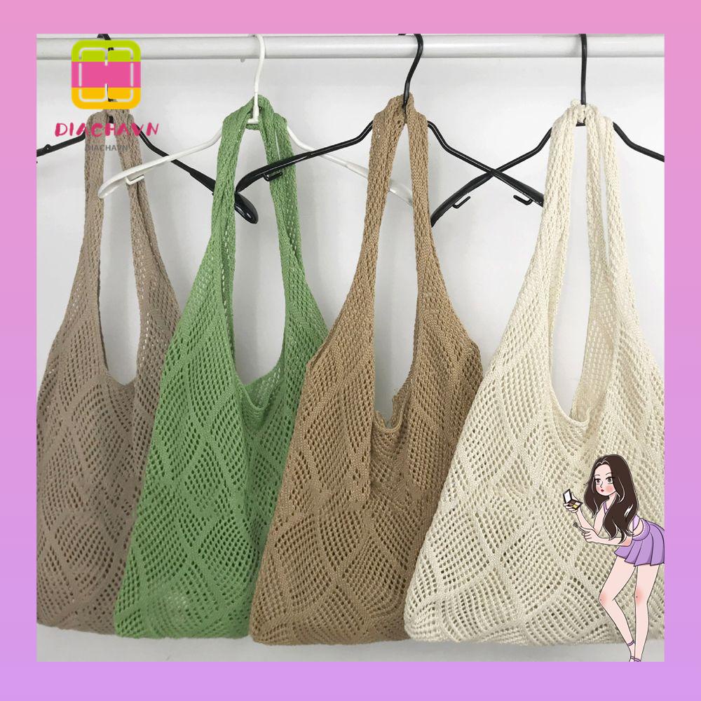 Túi Xách Đeo Vai Đan Len Cỡ Lớn Thời Trang Nữ Sành Điệu
