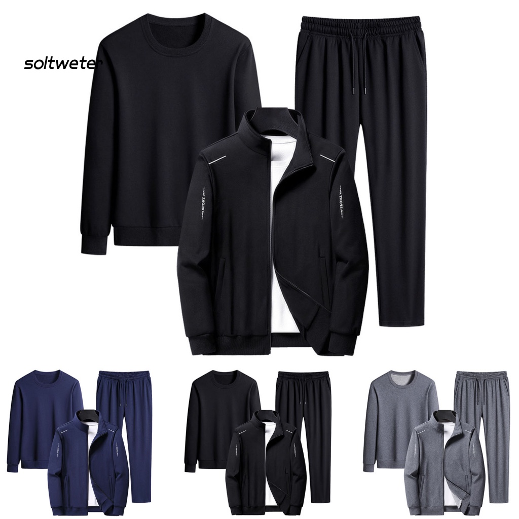 Bộ Đồ Thể Thao 3 Món Áo Khoác Màu Sắc Thời Trang Mùa Thu Năng Động