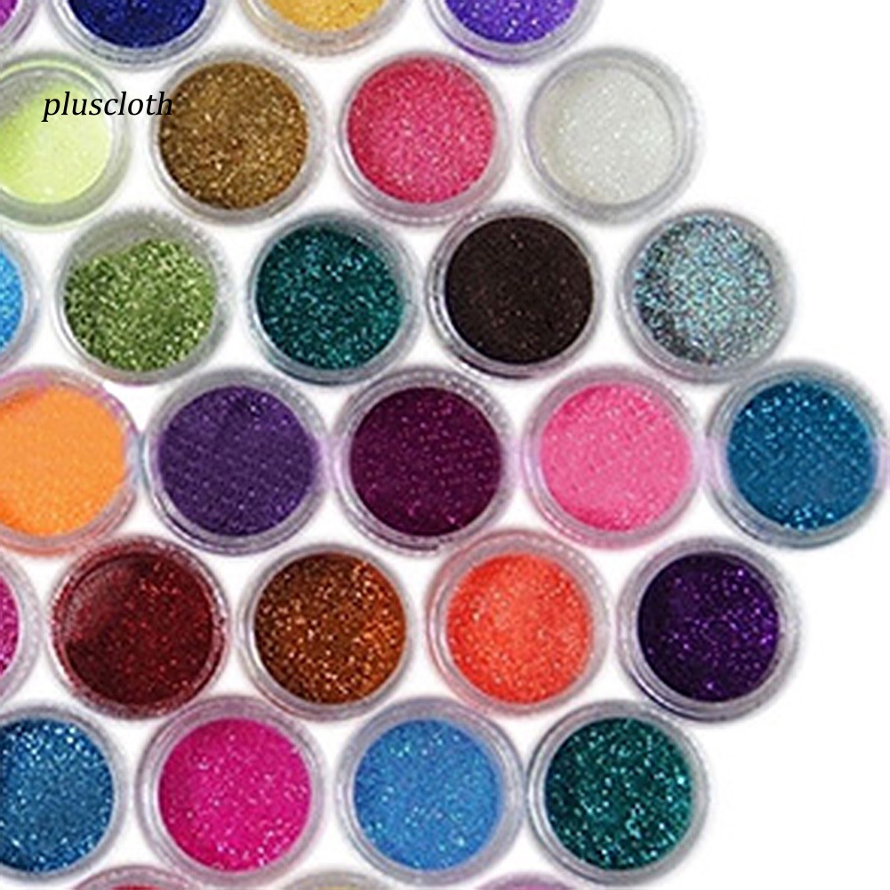 Set 45 Hộp Bột Kim Tuyến Trang Trí Móng Tay Nghệ Thuật