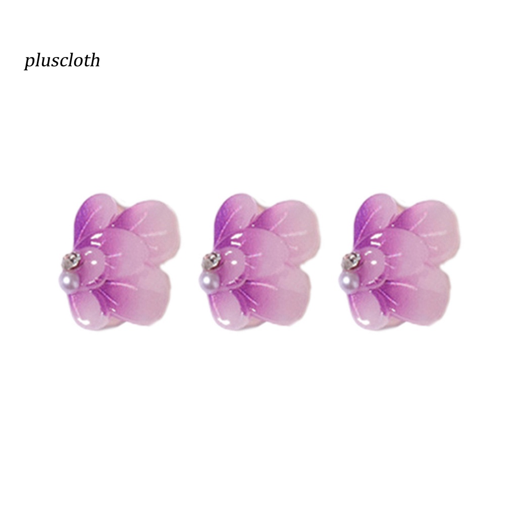 Bộ 3 Phụ Kiện Cánh Hoa 3D Tự Trang Trí Móng Tay Cho Nữ