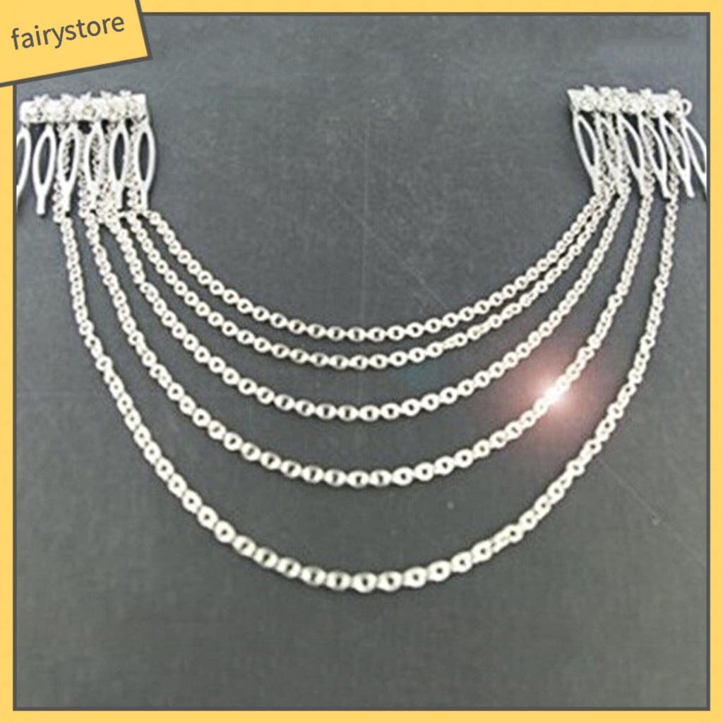 Lược Cài Tóc Bằng Hợp Kim Phối Dây Xích Tua Rua Sang Trọng