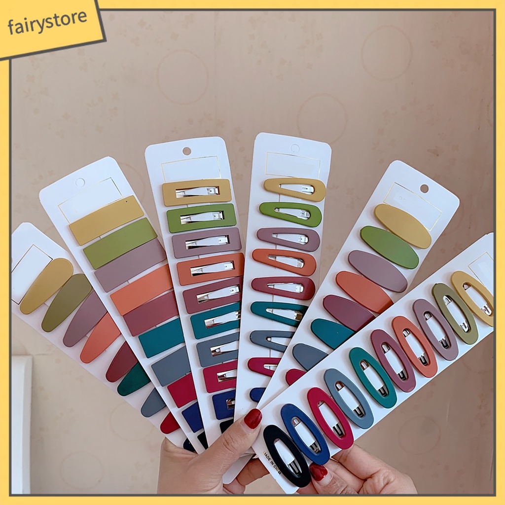 Set 10 Kẹp Tóc Acrylic Phong Cách Hàn Quốc Cho Nữ