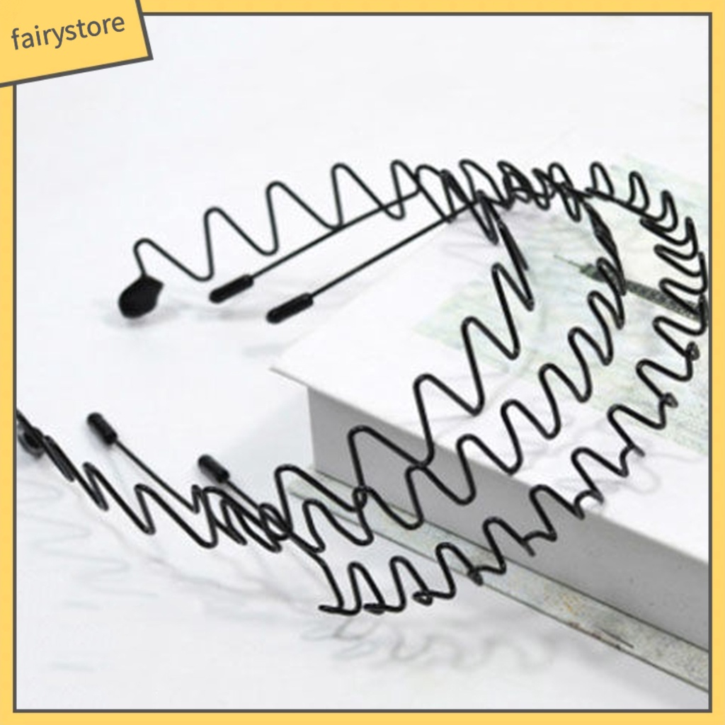 Set 6 Băng Đô Gợn Sóng Màu Đen Vô Hình Chống Trượt Có Thể Điều Chỉnh Chăm Sóc Làm Đẹp Cho Nam