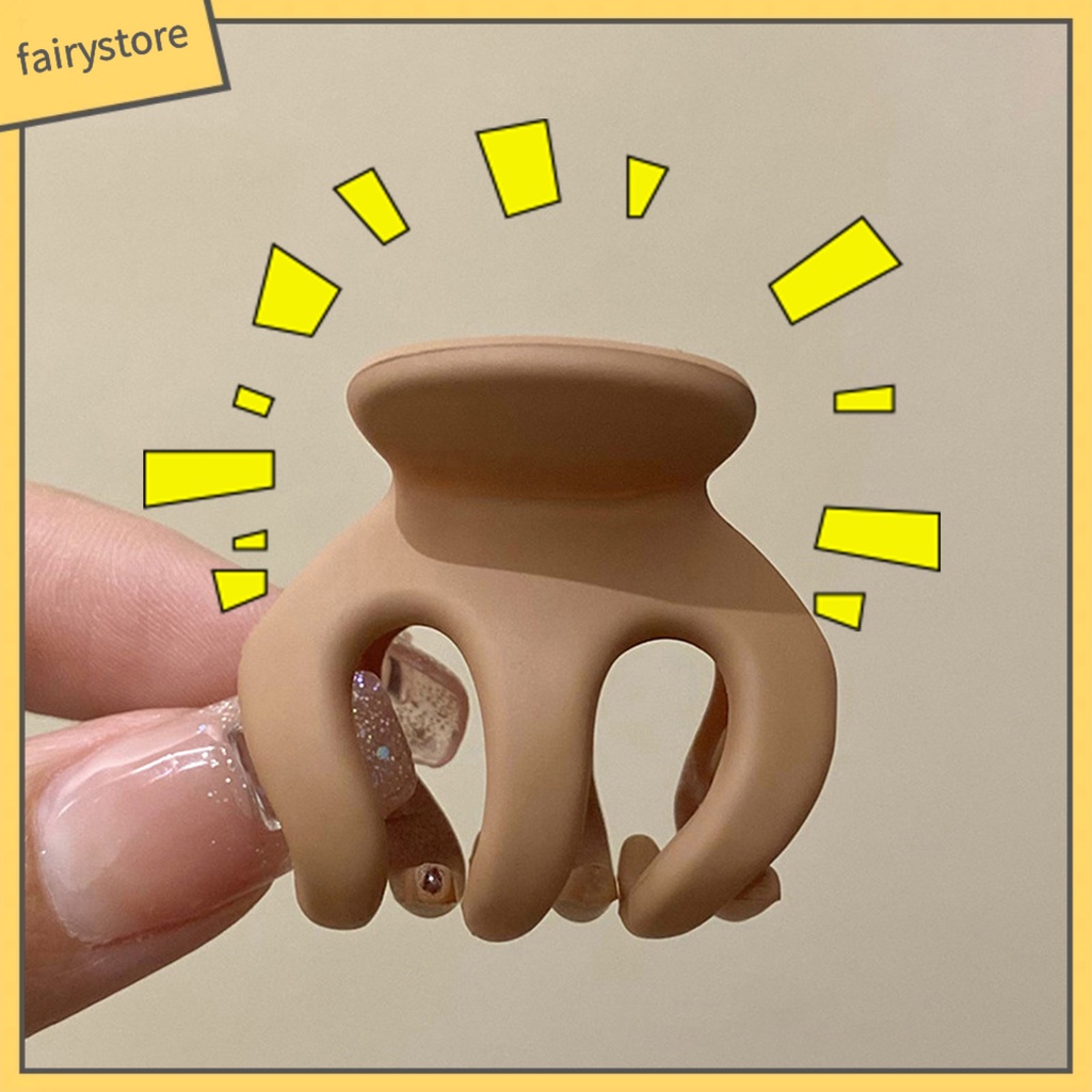 Kẹp Tóc Càng Cua Chống Trượt Màu Sắc Trơn Đơn Giản Cho Nữ