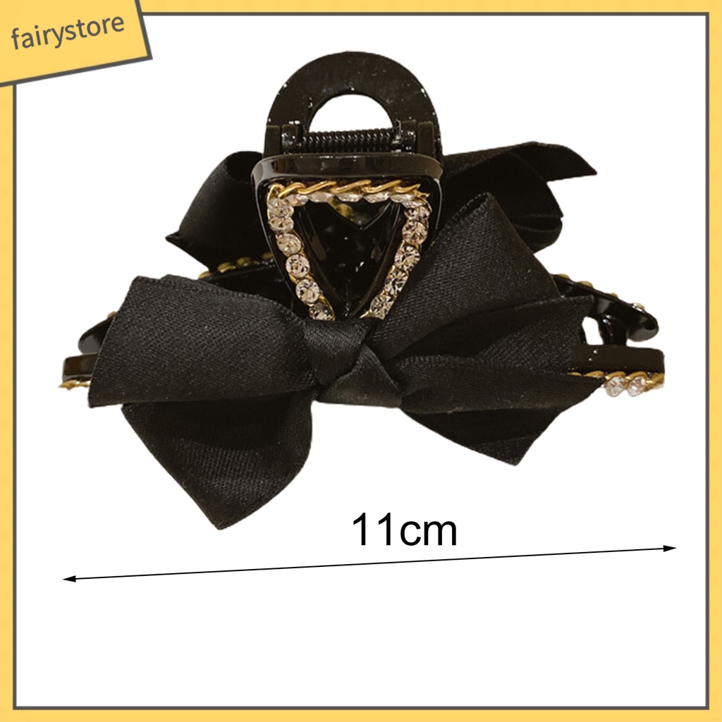 Kẹp Tóc Càng Cua Đính Đá Màu Trơn Chống Rơi Cho Nữ