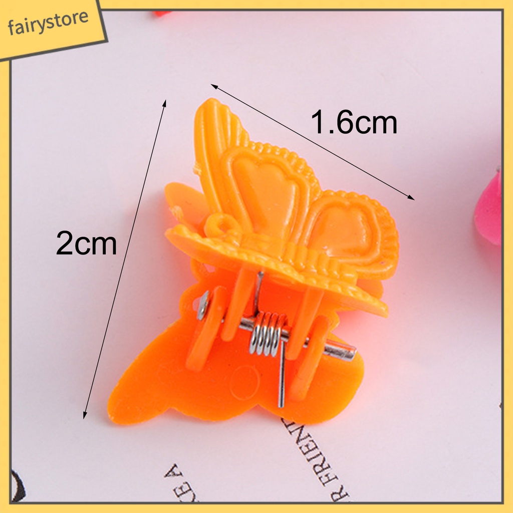 Set 30 Kẹp Tóc Nhựa Hình Bướm Màu Sắc Đơn Giản Cho Bé