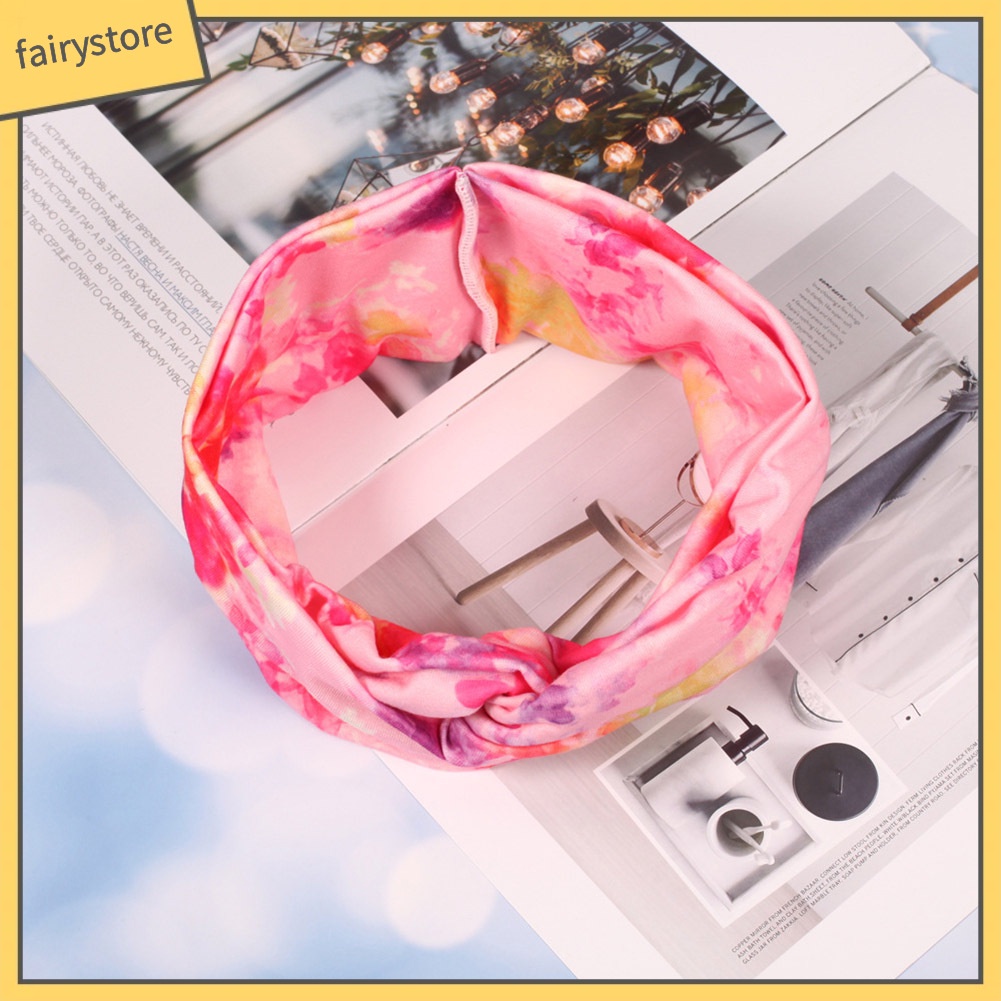 Băng Đô Cài Tóc Thắt Nút Họa Tiết Hoa Dùng Rửa Mặt / Trang Điểm Cho Nữ