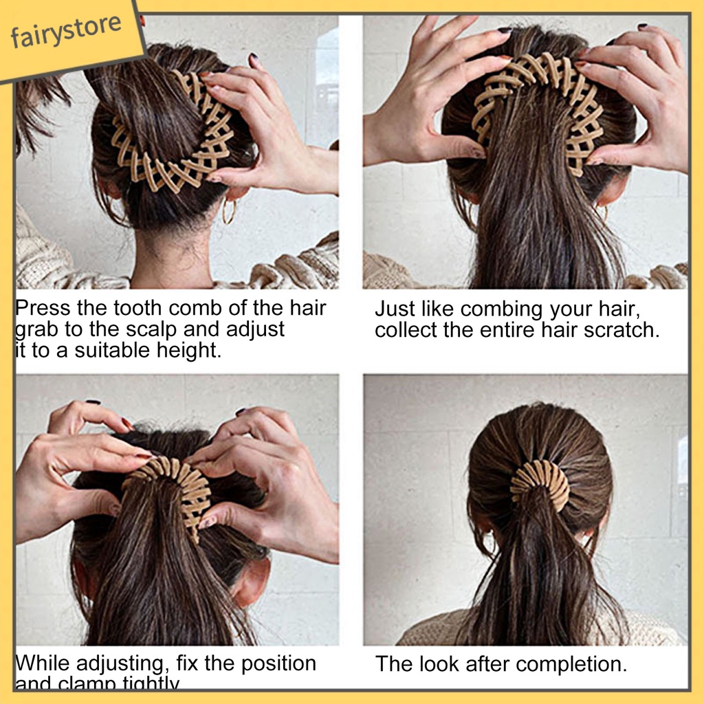 Dây Cột Tóc Hình Tổ Chim Bằng Resin Thanh Lịch Sáng Tạo Có Thể Thu Gọn Cho Nữ