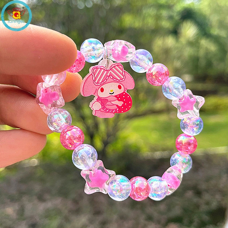 Vòng Tay Hạt Resin Pha Lê IQ In Hoạt Hình Dễ Thương Thời Trang Làm Quà Tặng Cho Học Sinh (Màu Ngẫu Nhiên)