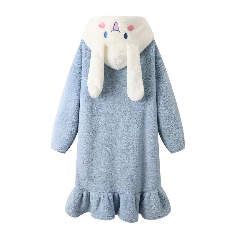 Đồ ngủ Lông Cừu San Hô Dày Dặn Họa Tiết Hoạt Hình Cinnamoroll Dễ Thương Cho Bé Gái