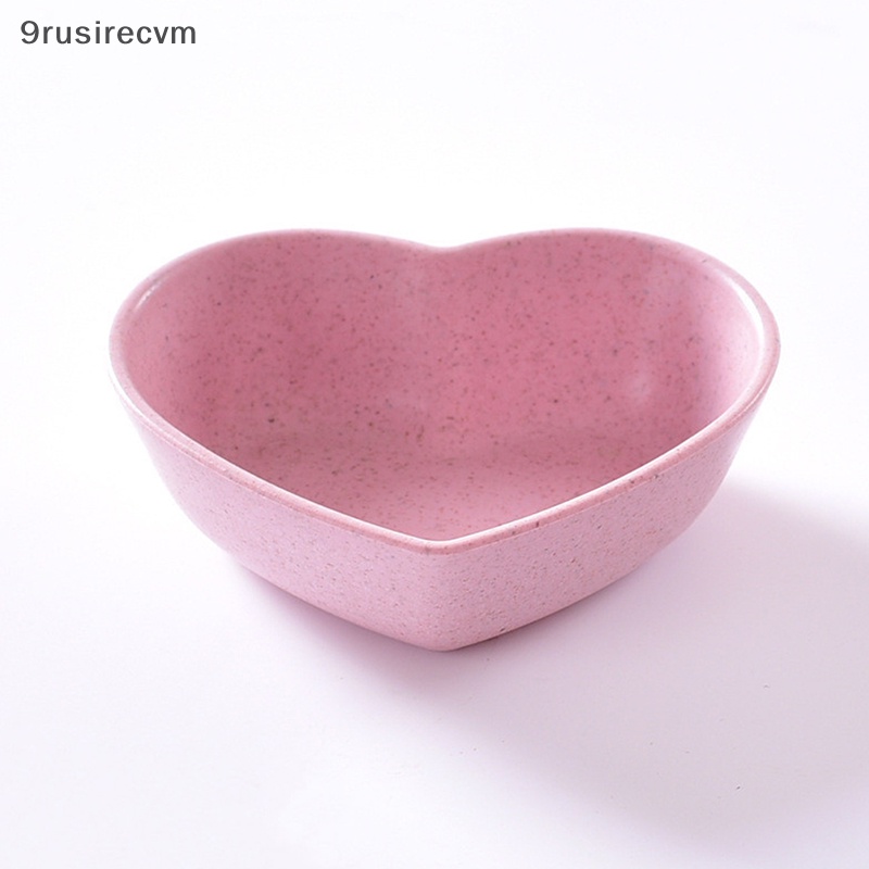 Mini dễ thương tình yêu hình trái tim rơm lúa mì Bát ăn nhẹ tấm nhỏ nhà bếp Cung Cấp Mới