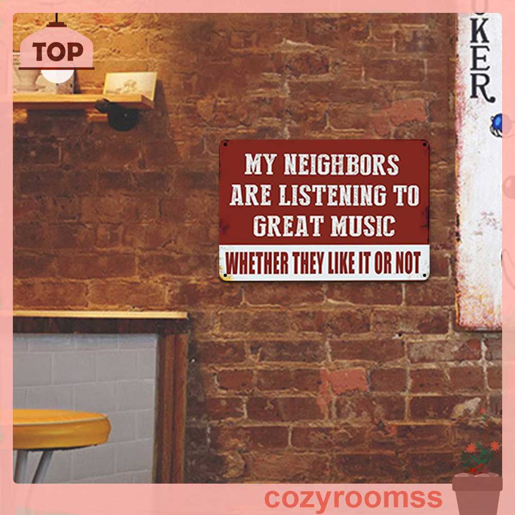 Bảng Kim Loại Chữ Nhật Treo Tường Trang Trí Phong Cách Vintage