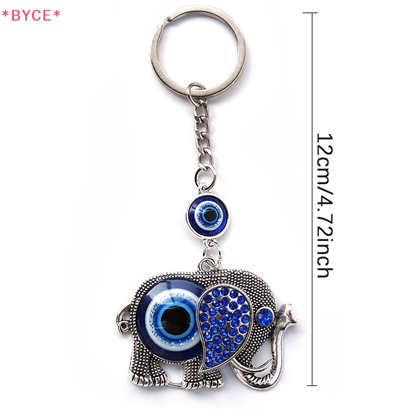 Móc Khóa Hình Voi Mắt Xanh Bằng Kim Loại Đính Đá Sáng Tạo Cho Nam Và Nữ Mới