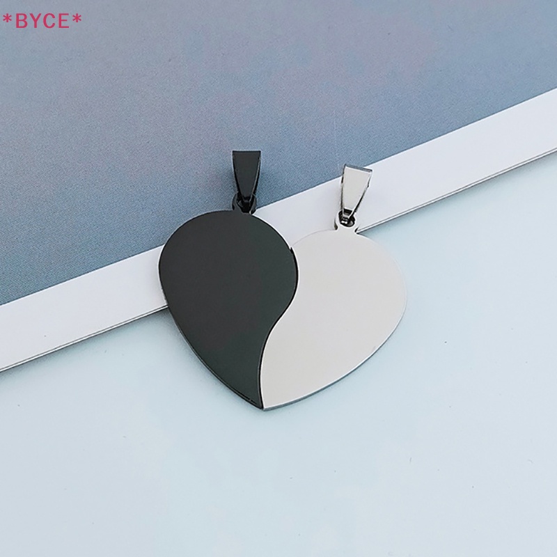 1 Cặp Vòng cổ Bằng Thép Không Gỉ Mặt Hình Trái Tim Thời Trang Dành Cho Cặp Đôi Mới