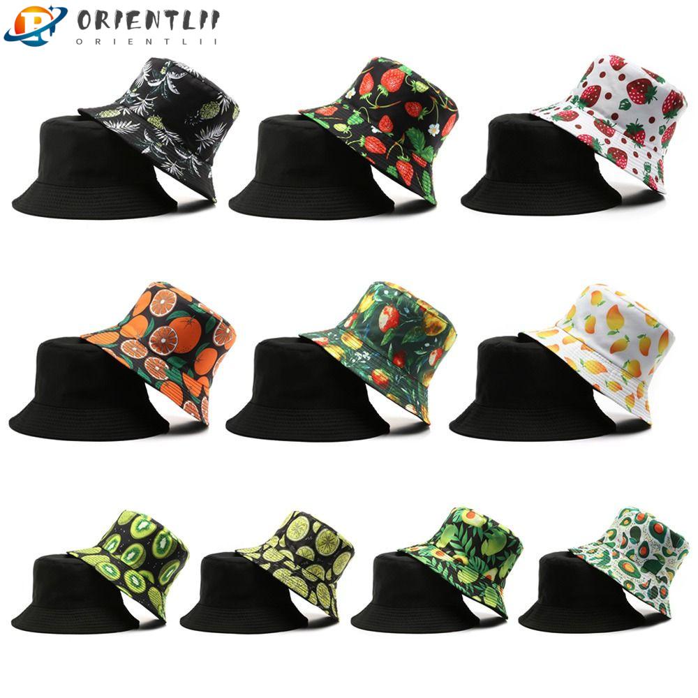 Nón Tai Bèo Hai Mặt Họa Tiết Trái Cây Xinh Xắn