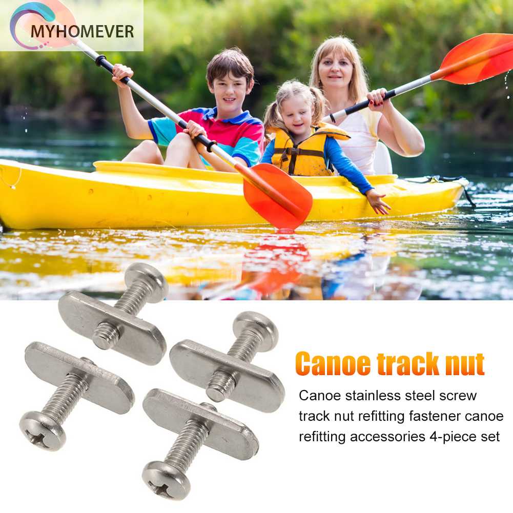 Bộ 4 Ốc Vít M6 Bằng Thép Không Gỉ Cho Thuyền Kayak