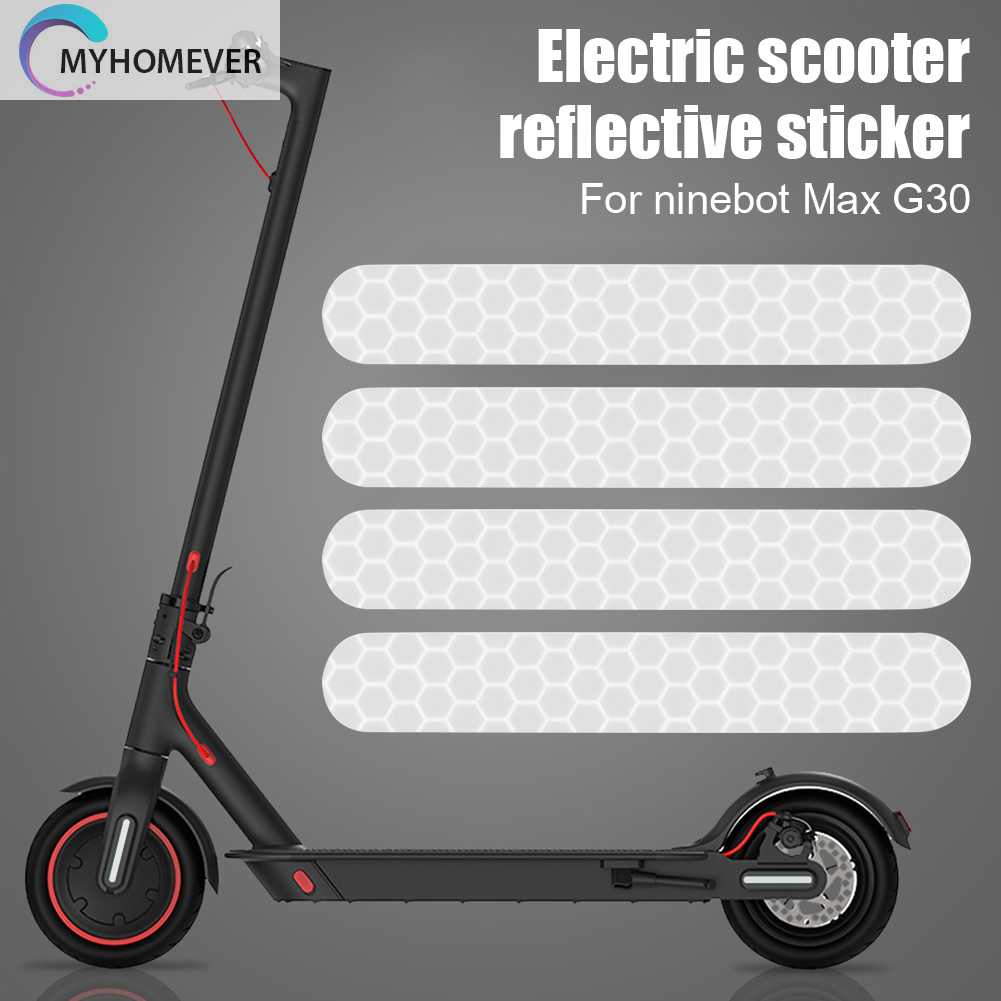 Bộ 4 Miếng Dán Phản Quang An Toàn Vào Ban Đêm Cho Xe Điện Ninebot MAX