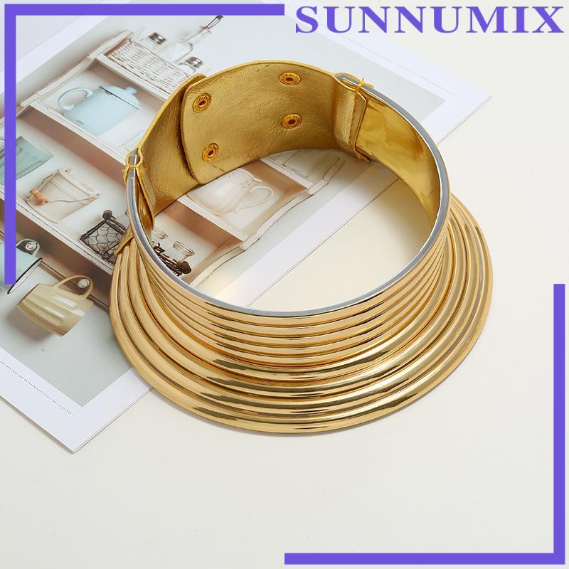 Vòng Cổ Choker Kim Loại Bản Rộng Châu Phi Thời Trang Cho Nữ