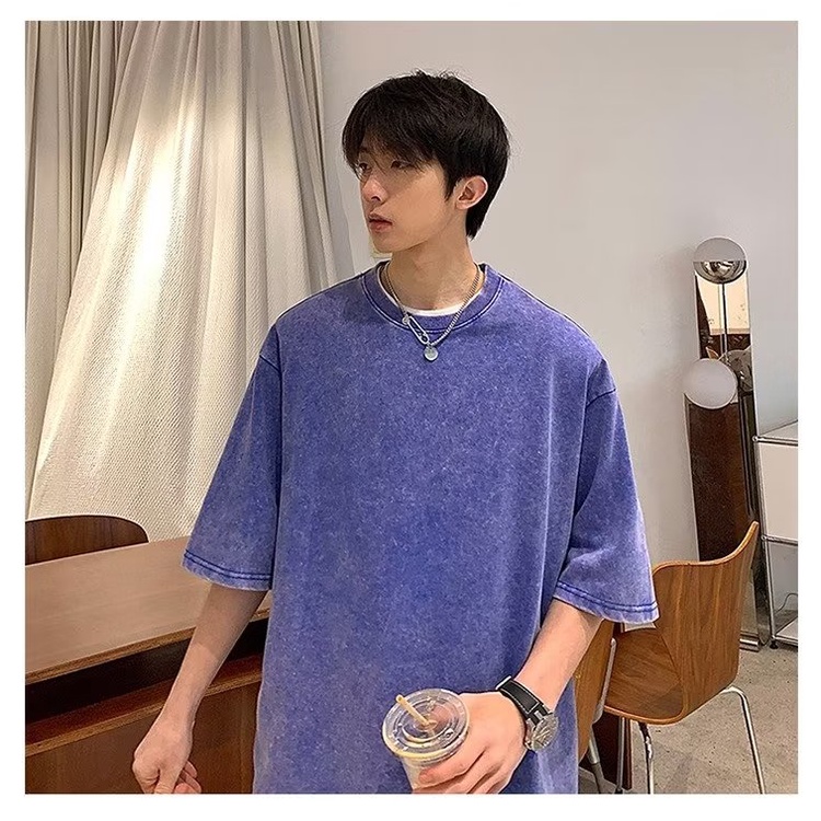 Áo Thun Ngắn Tay Thời Trang Mùa Hè Retro Mỹ Dành Cho Nam