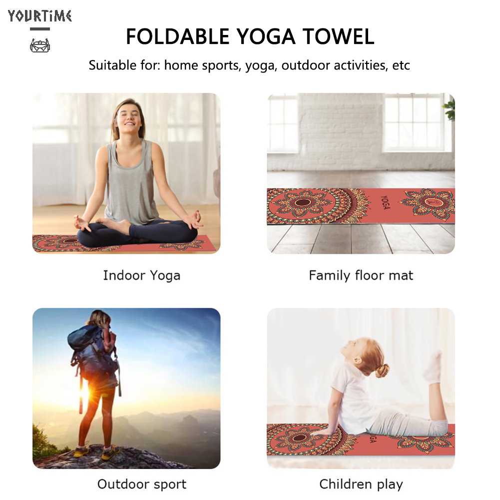 Thảm Tập Yoga Tại Nhà Bằng Sợi Micro Thiết Kế Gấp Gọn Tiện Dụng