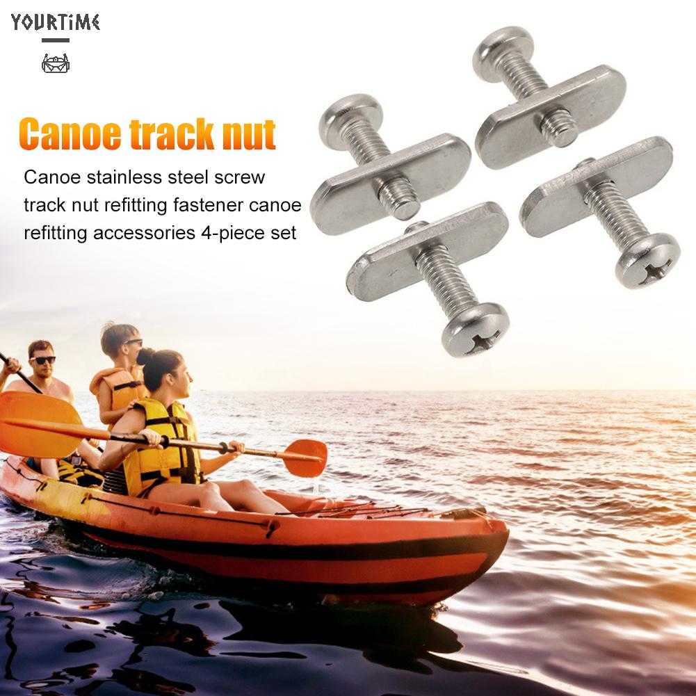 Bộ 4 Ốc Vít M6 Bằng Thép Không Gỉ Cho Thuyền Kayak