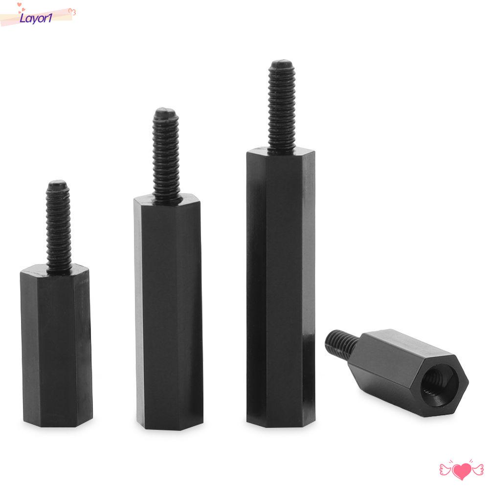 Set 1 100 Vít Nhựa Đầu Dẹt 9 Kích Cỡ Màu Đen Chuyên Dụng