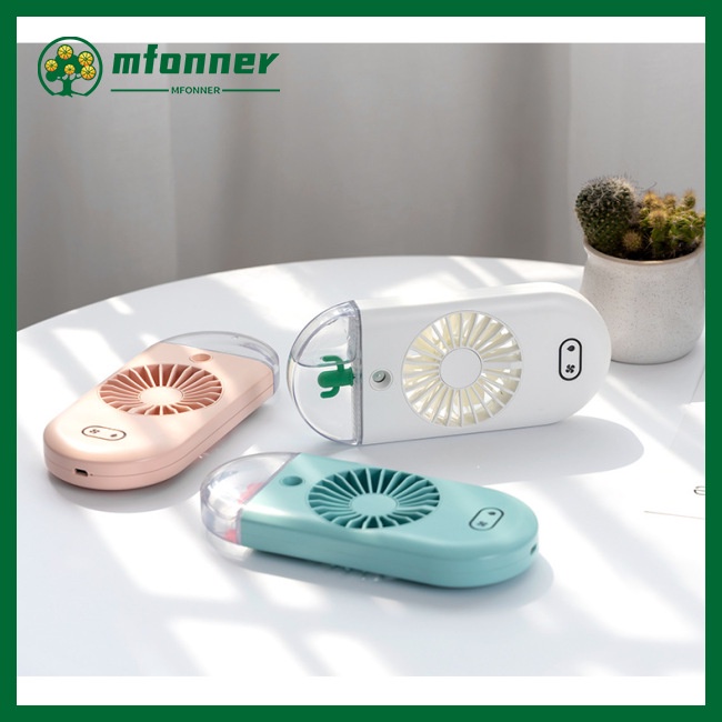 Quạt Phun Sương Mini Cầm Tay Sạc USB Tiện Lợi Dành Cho Học Sinh