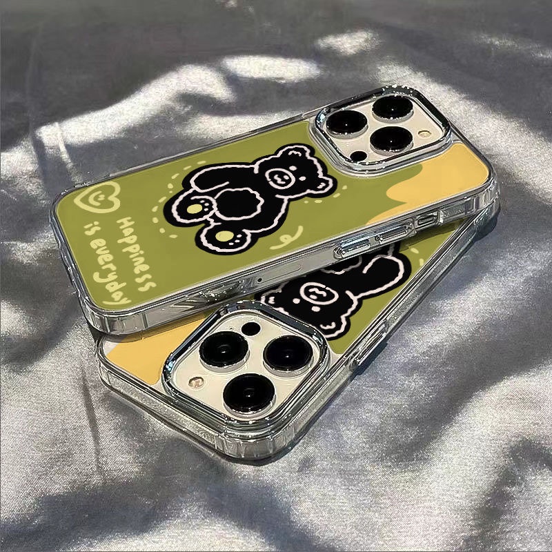 ✅Ốp Điện Thoại Mềm Chống Sốc Họa Tiết Gấu Dễ Thương Cho iPhone 12 813max 7 14pro 11 KWCL