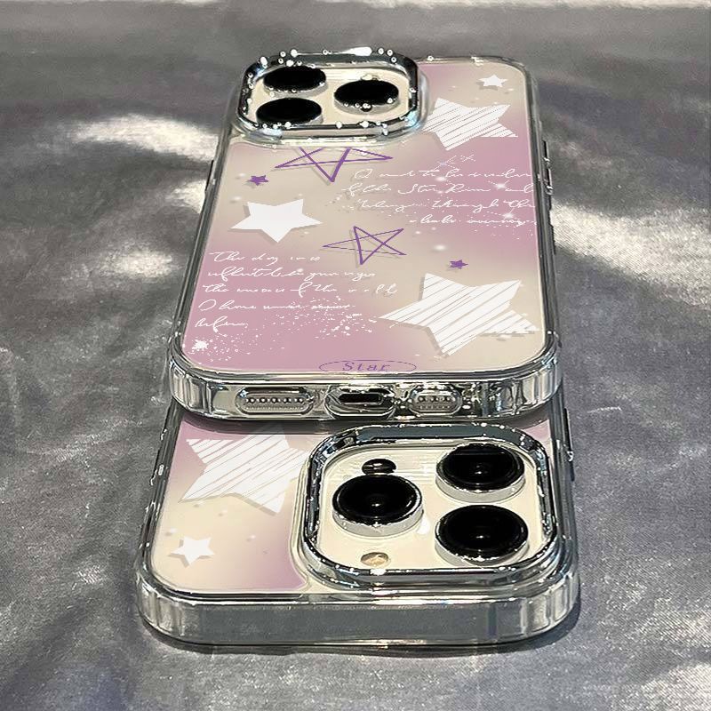 ✅Ốp Điện Thoại Dẻo Màu Gradient Họa Tiết Ngôi Sao Đơn Giản Chống Sốc Cho Iphone12 max plus 71113 14pro8 / AJMV