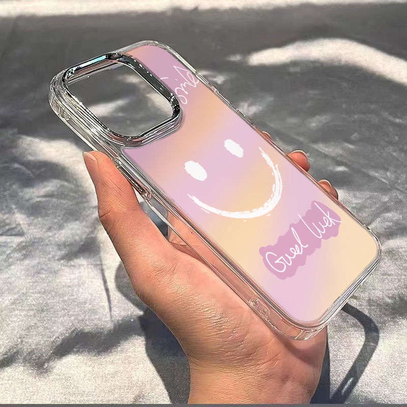 ✅Ốp Điện Thoại Mềm Chống Sốc Họa Tiết Mặt Cười Đơn Giản Cho Iphone 8plus14pro 713Iphone12In 11max M9PB