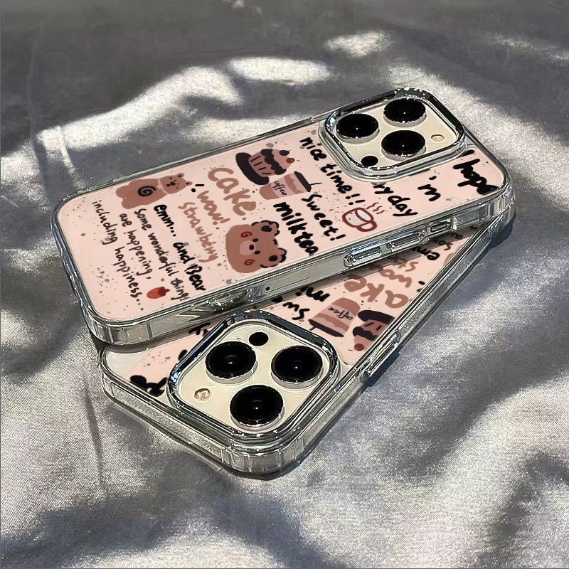 ✅Ốp Điện Thoại Mềm Chống Sốc In Hình Gấu 137In Cho iPhone12max ELQE 8plus 14pro11