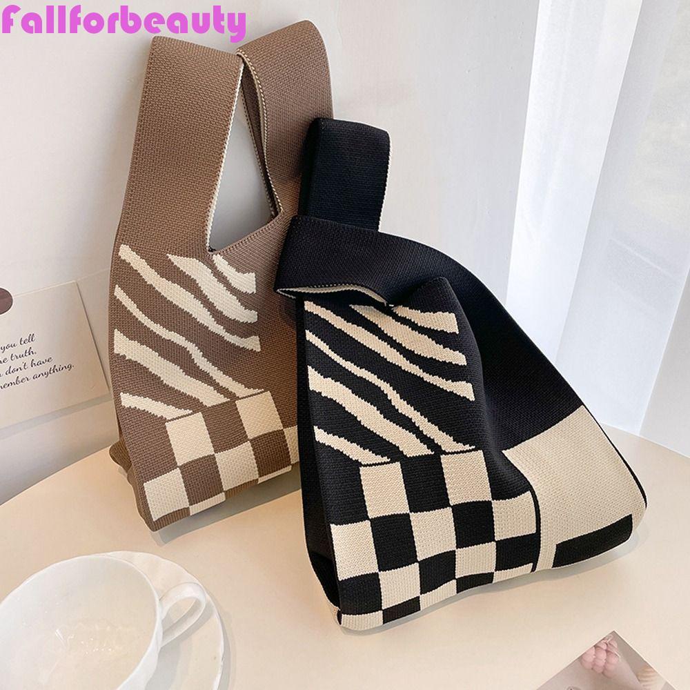 Túi Đựng Đồ Trang Điểm / Son Môi Họa Tiết Kẻ Sọc Phong Cách Hàn Quốc Cổ Điển Dành Cho Nữ