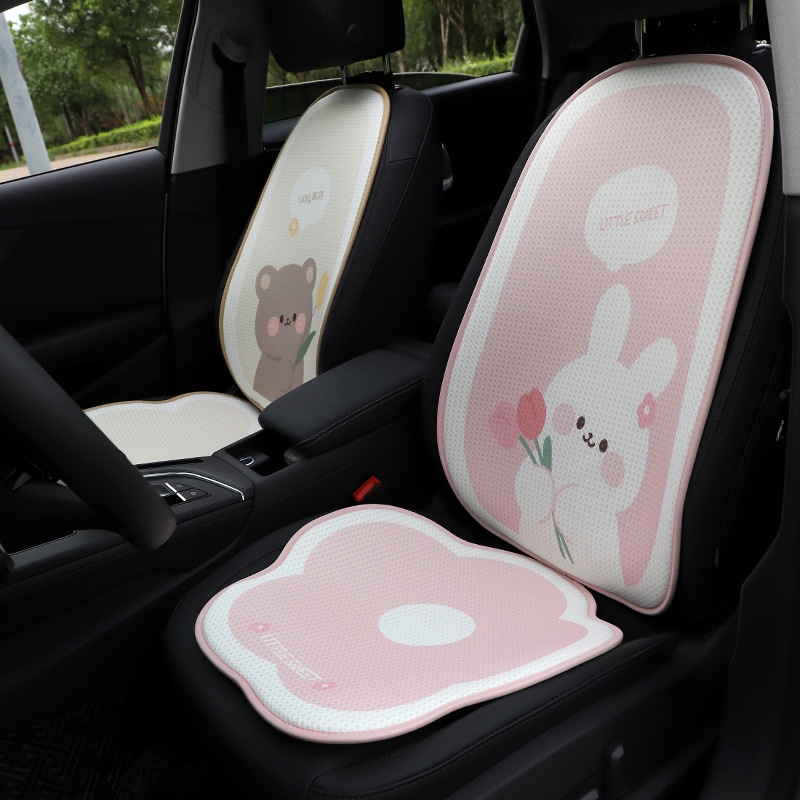 Vỏ Bọc Ghế Ngồi Xe Hơi Thoáng Khí Họa Tiết Hoạt Hình Dễ Thương