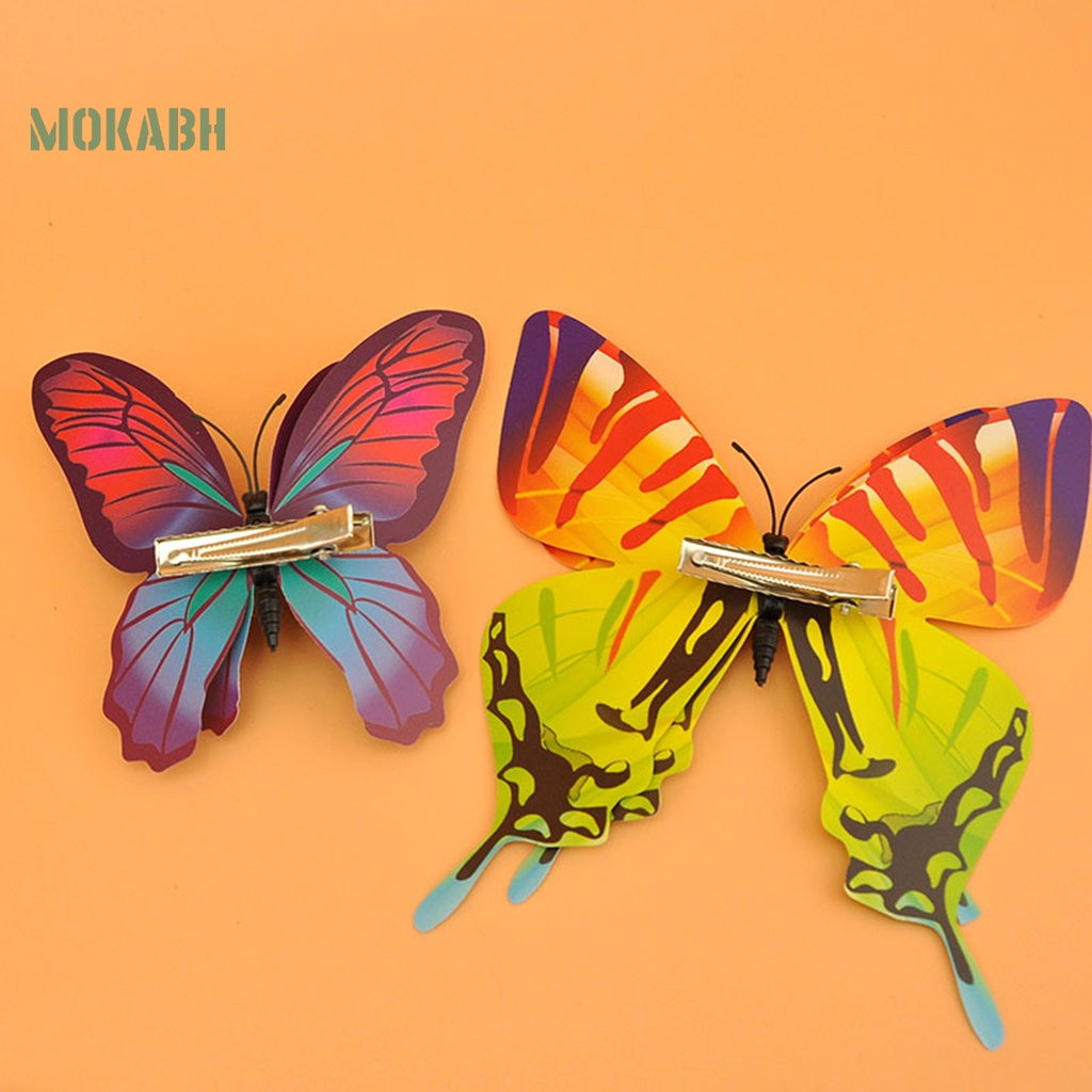 [Mok Abh] 12 Kẹp Tóc Hình Bướm Phong Cách Bohemia Chống Rỉ Sét