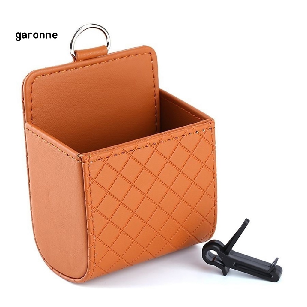 Giỏ Giả Da Đựng Vật Dụng Gắn Khe Điều Hòa Xe Hơi