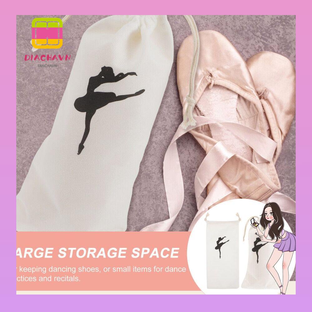 Set 10 Túi Đựng Giày Múa Ba Lê Họa Tiết Chấm Bi