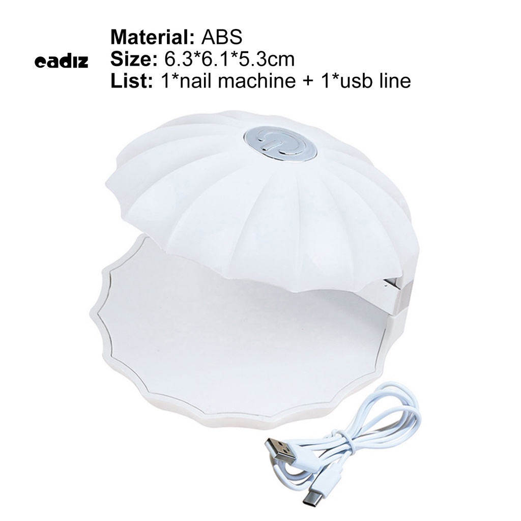 1 Bộ Đèn Hong Khô Móng Tay Nhanh Chóng Hình Vỏ Sò Kèm Sạc USB Tiện Dụng Cho Gia Đình