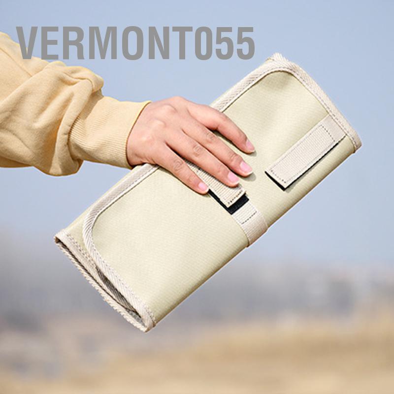Vermont055 Bộ Đồ Ăn Di Động Túi Bảo Quản Treo Vải Oxford Có Thể Gập Lại Cho Cắm Trại Dã Ngoại Thịt Nướng