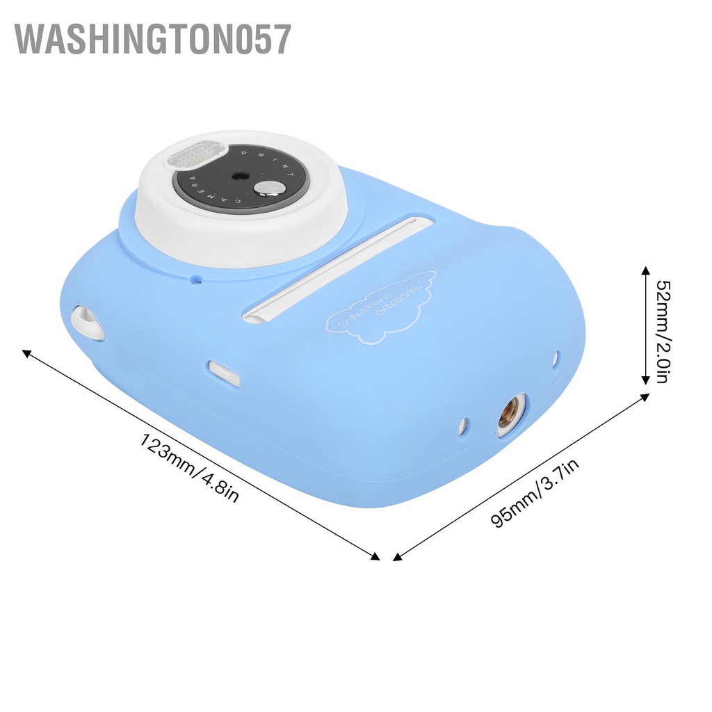 Washington057 Máy ảnh selfie kỹ thuật số cho trẻ em P01B In tức thì Màn hình IPS 2 4 inch ghi video Ống kính kép 1800W