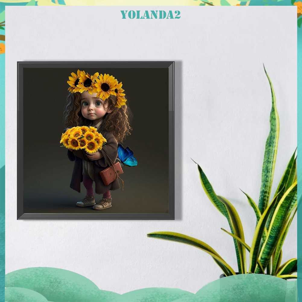 Tranh Đính Đá Kim Cương Toàn Bộ 5D DIY Hình Vẽ Cô Gái Trang Trí Nhà Cửa