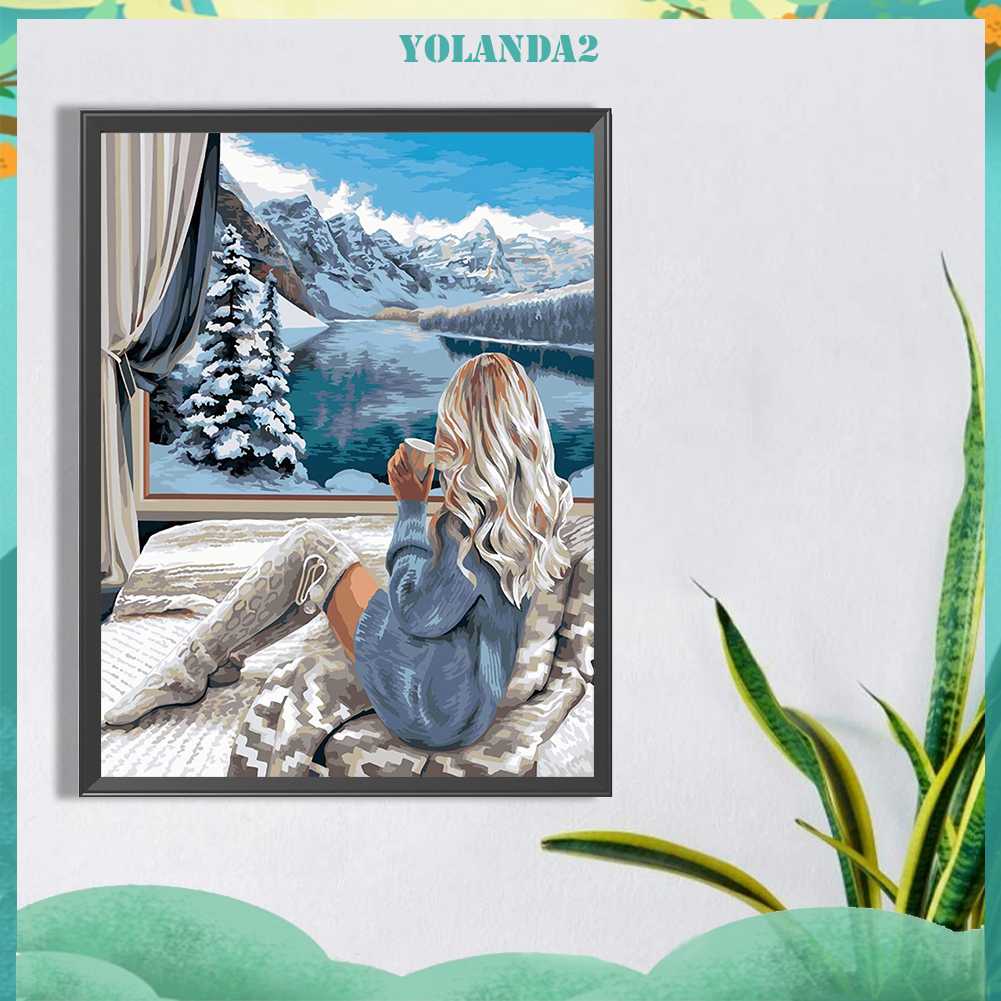 Tranh Đính Đá Kim Cương Toàn Bộ 5D DIY Hình Vẽ Cô Gái Trang Trí Nhà Cửa