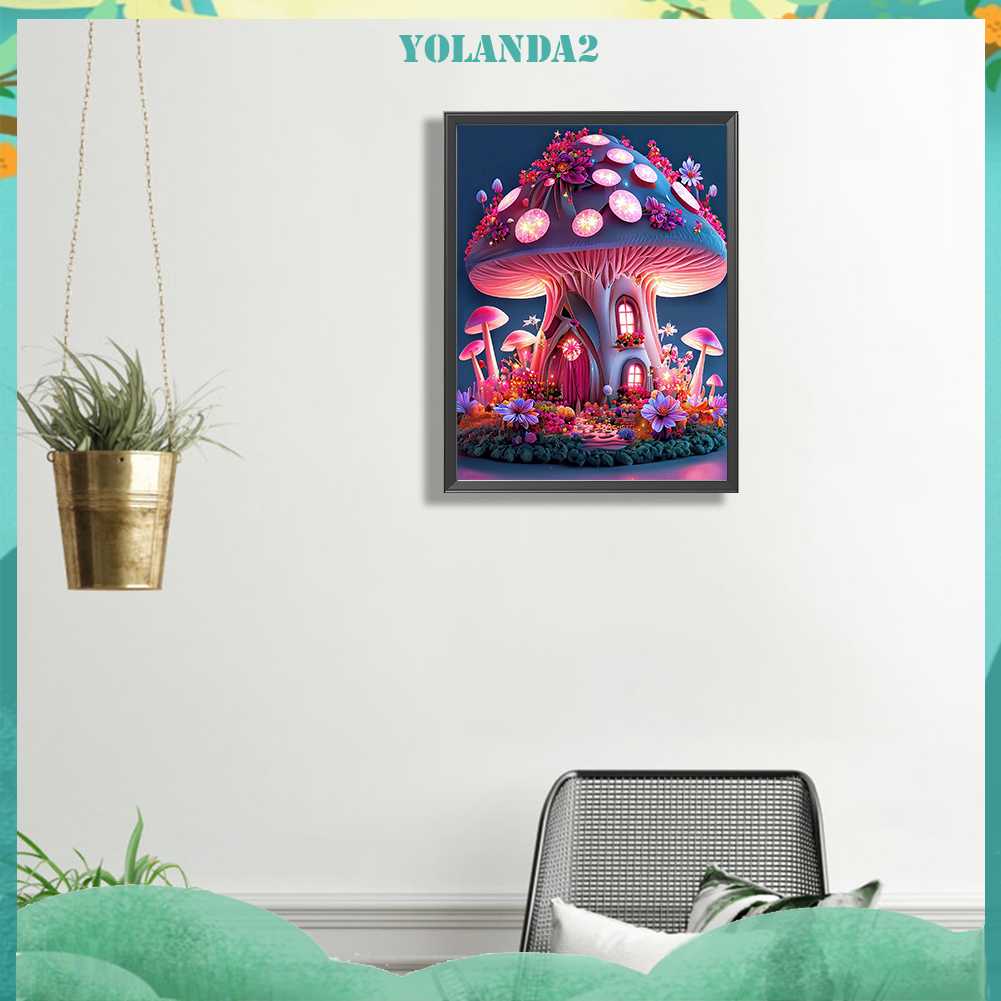 Tranh Đính Đá Kim Cương Toàn Bộ 5D DIY Hình Vẽ Hoa Trang Trí Nhà Cửa