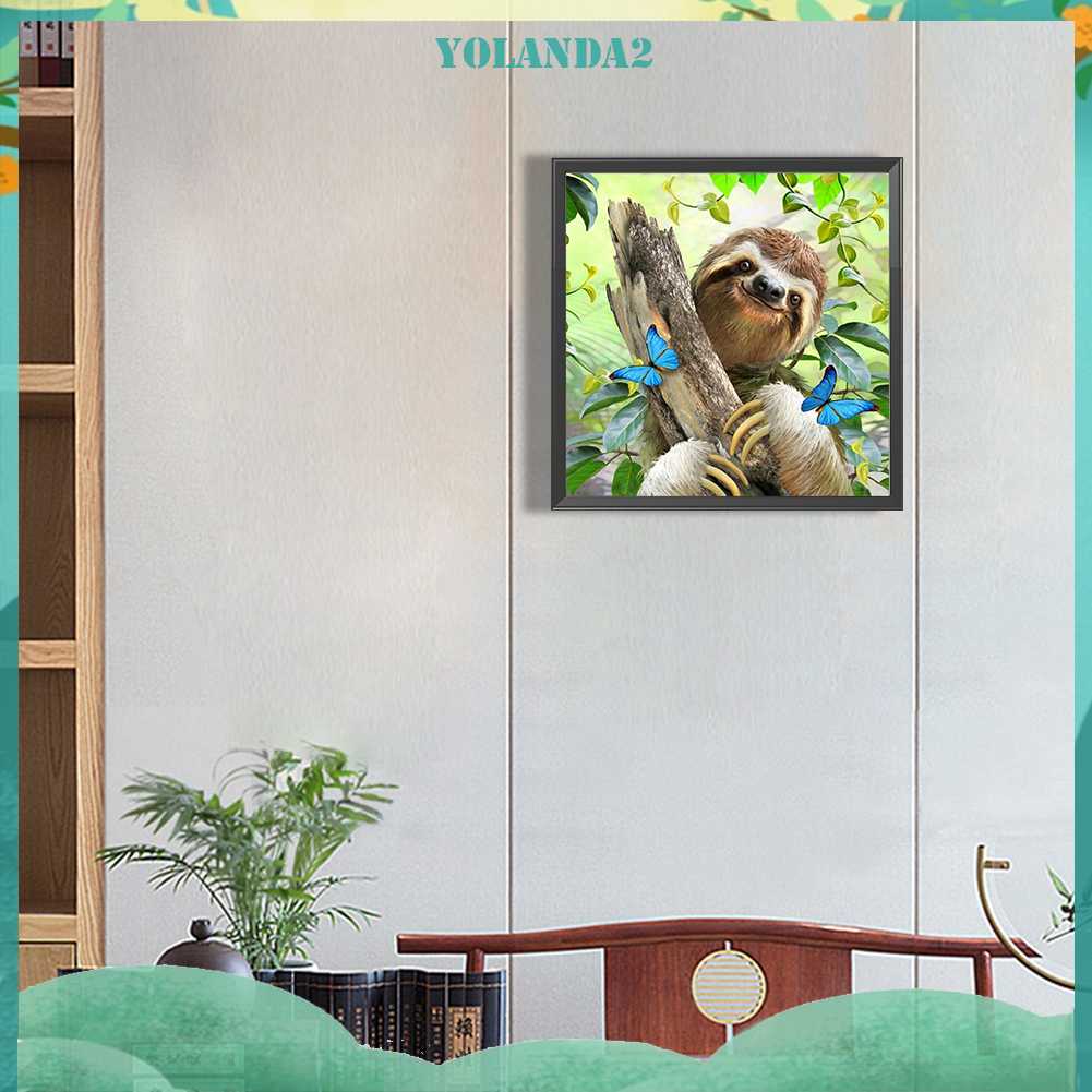 Tranh Đính Đá Kim Cương Toàn Bộ 5D DIY Hình Vẽ Con Lười